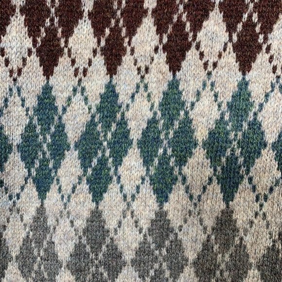 Vintage Penobscot Bay Traders Men's Sweater Size M Argyle Front Made in the USA - Picture 3 of 8